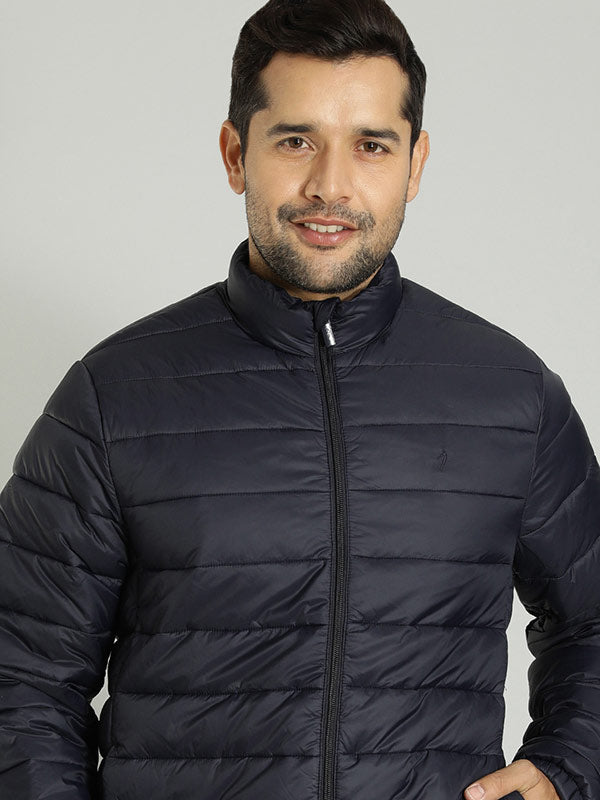 Men Solid Full Sleeve Puffer Jacket - Main Image