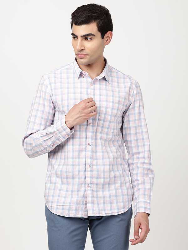 Men Checked Full Sleeve Cotton Shirt - Main Image