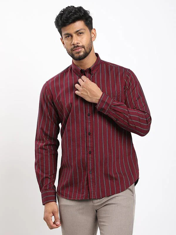 princess polly baby blue dress Burgundy Vertical Striped Dress Shirt Outfits For Men (15 ideas & outfits)