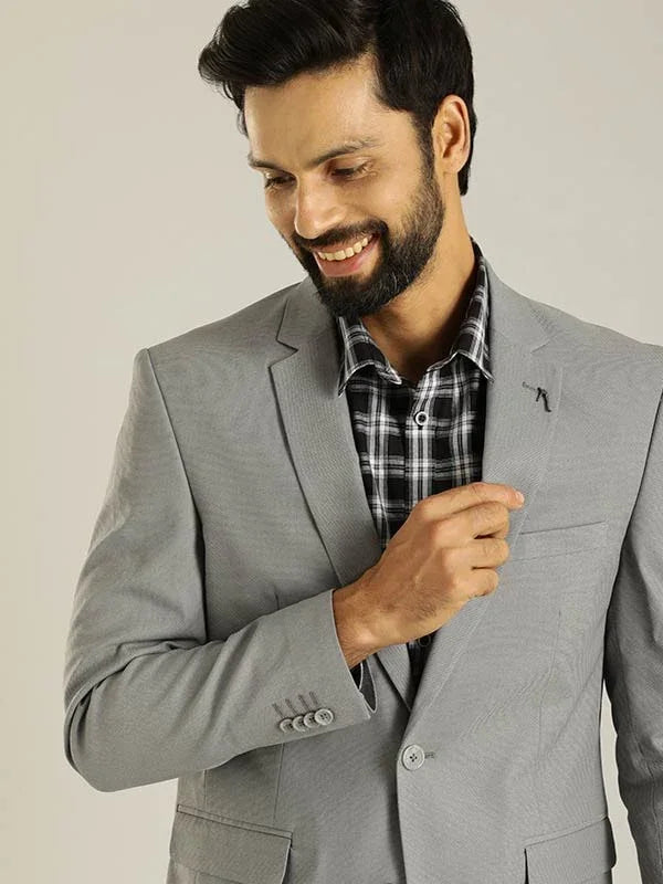 Blazer Suit Grey Colour Blazer Mens Men Full Sleeve Solid Casual