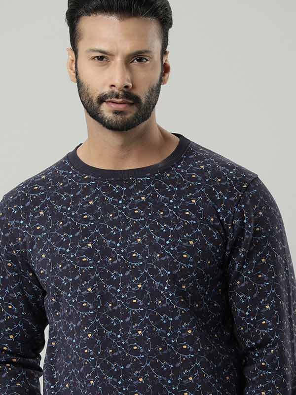 Men Full Sleeve Printed Crew Neck Sweatshirt - Main Image