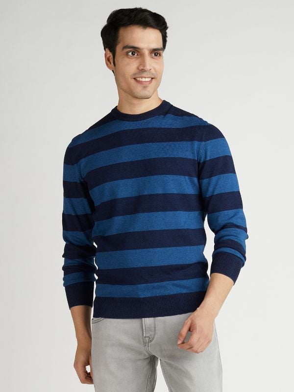 Striped Sweater Navy