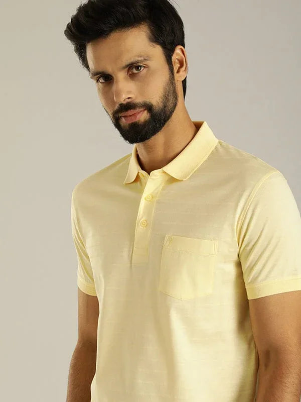 Men Solid Polo T-Shirt