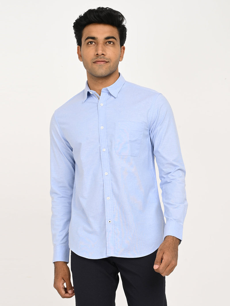 Men's Solid Cotton Stretch Shirt
