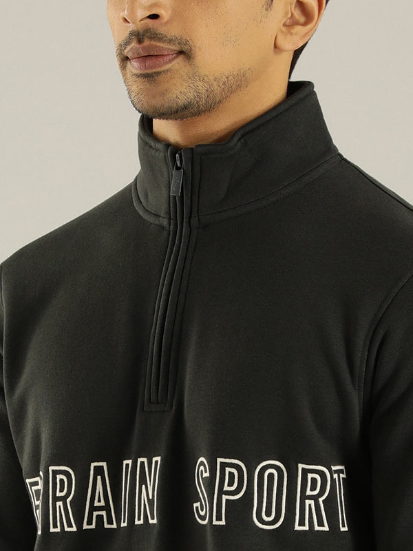 Buy Men Full Sleeve Graphic High Neck Sweatshirt – Indian Terrain