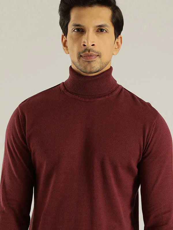 Buy Men Solid Full Sleeve High Neck Sweater – Indian Terrain