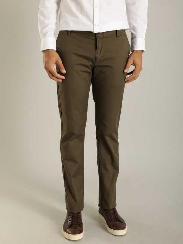Indian Terrain navy solid trouser - G3-MCT0798 | G3fashion.com