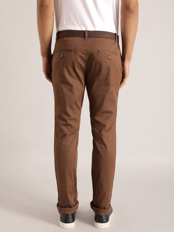 Indian Terrain light grey cotton trouser in solid - G3-MCT0833 |  G3fashion.com