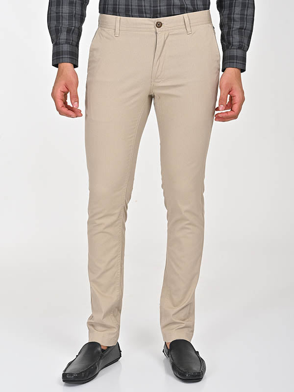 Buy Men Brooklyn Fit Cotton Stretch Trouser Online | Indian Terrain