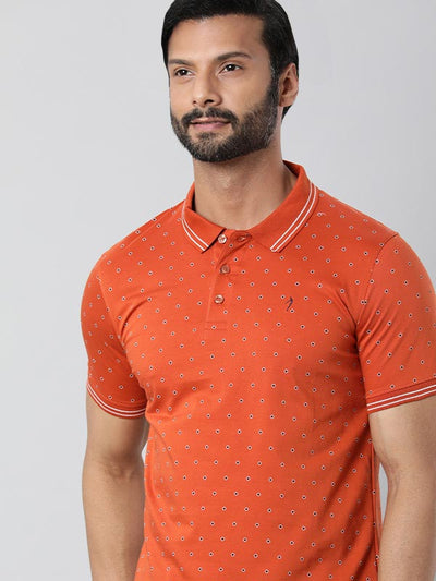 Men Printed Polo T-Shirt