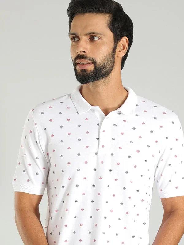 Men Printed Polo T-Shirt