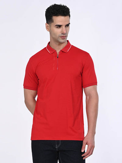 Men Solid Polo T-Shirt