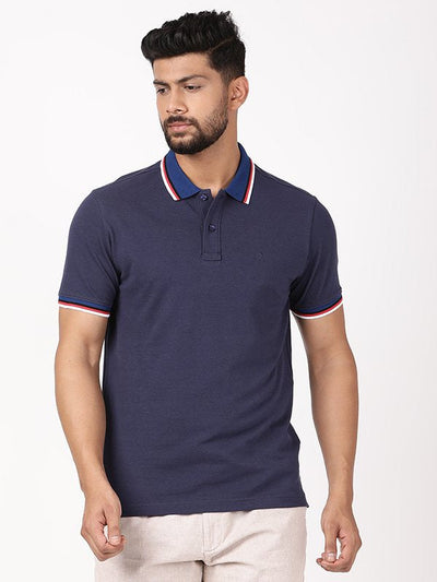 Men Solid Polo T-Shirt